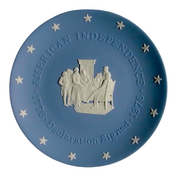 Wedgwood Other - Wedgwood Blue Jasper 1776 American Independence Declaration Signed 8”